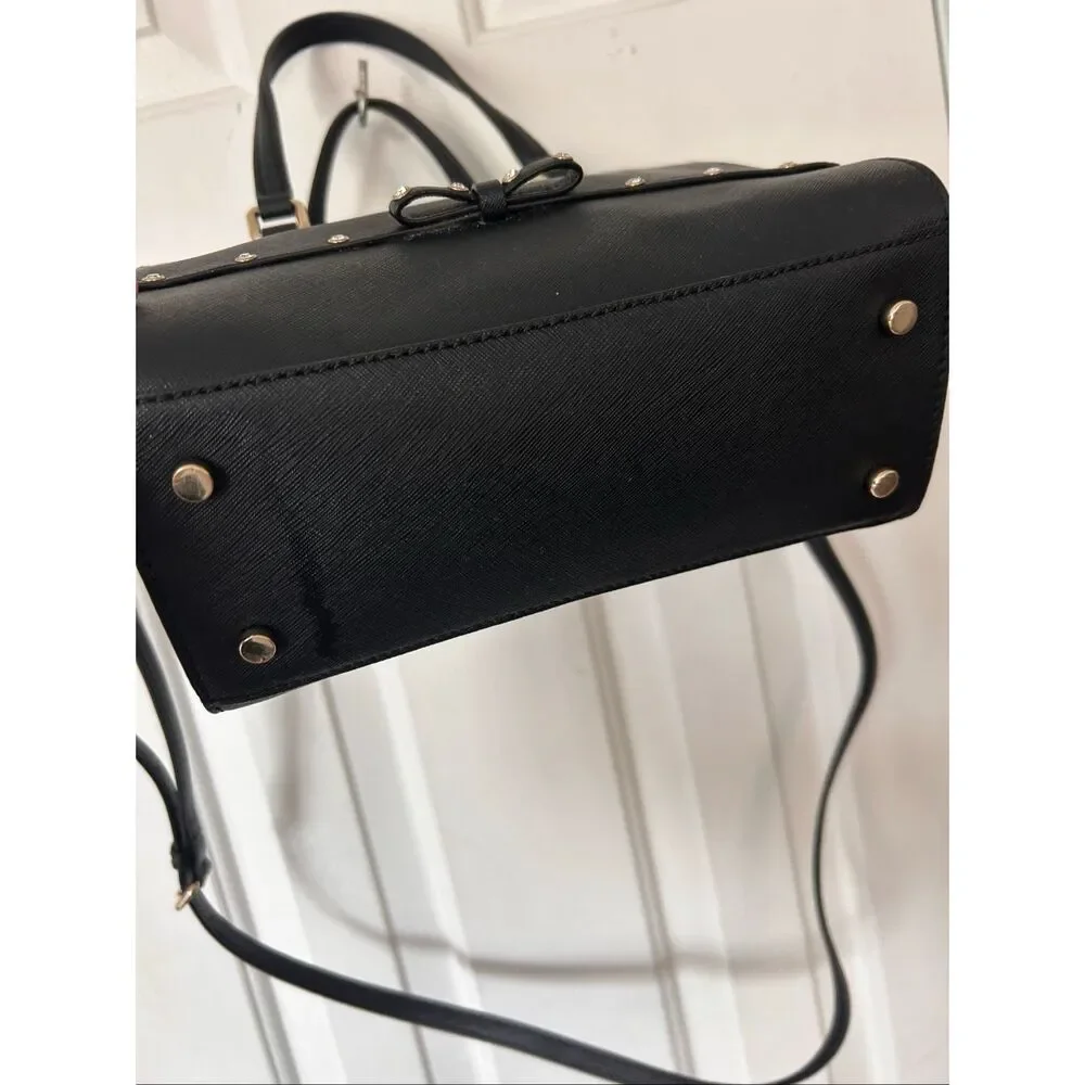 Kate Spade Laurel Way Jeweled Small Hadlee Black Satchel & Crossbody